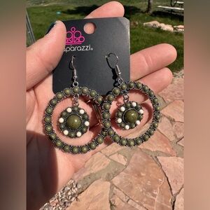 Paparazzi Green Bohemian Dangle Earrings